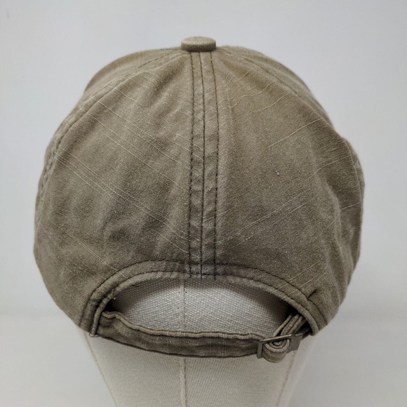 Unbranded Men's Slideback Hat Tan Adjustable Tag Logo Classic Cotton Blend - Picture 6 of 8